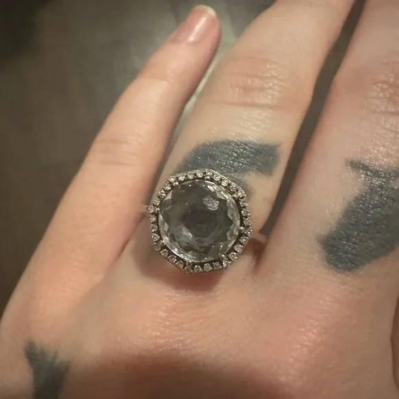 Quartz and diamond ring - Picture 3 of 4